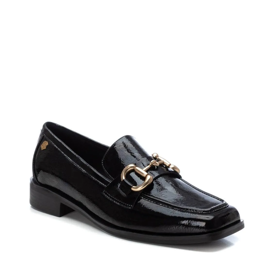 Carmela Black Patent Leather Square Toe Loafers
