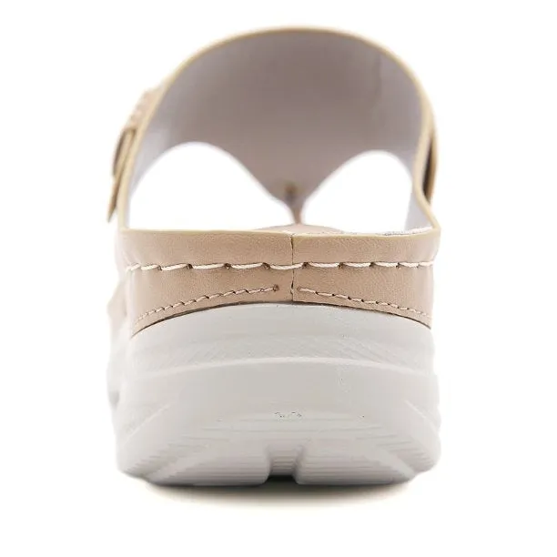 Cuzcare Orthopedic Sandals Wedge Hollow out Wear-resistant Summer Flip-flops