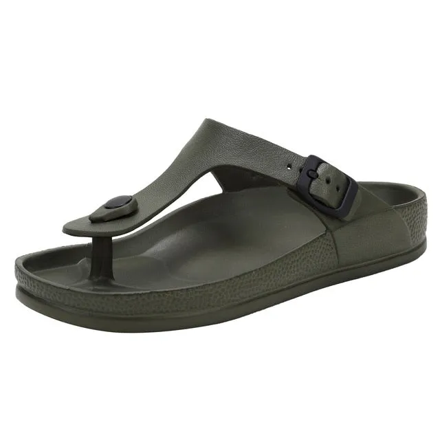 Cuzcare Women Leisure Orthopedic Sandals Adjustable Thong Flip-flops