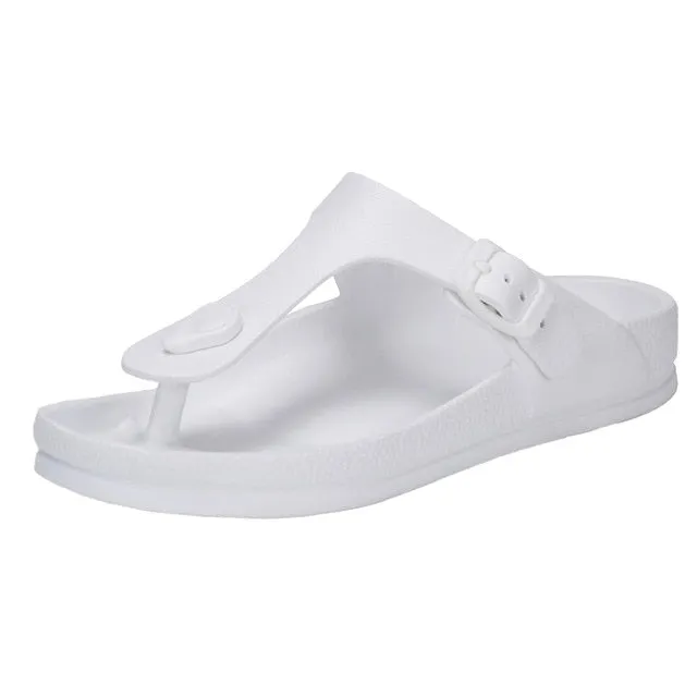 Cuzcare Women Leisure Orthopedic Sandals Adjustable Thong Flip-flops