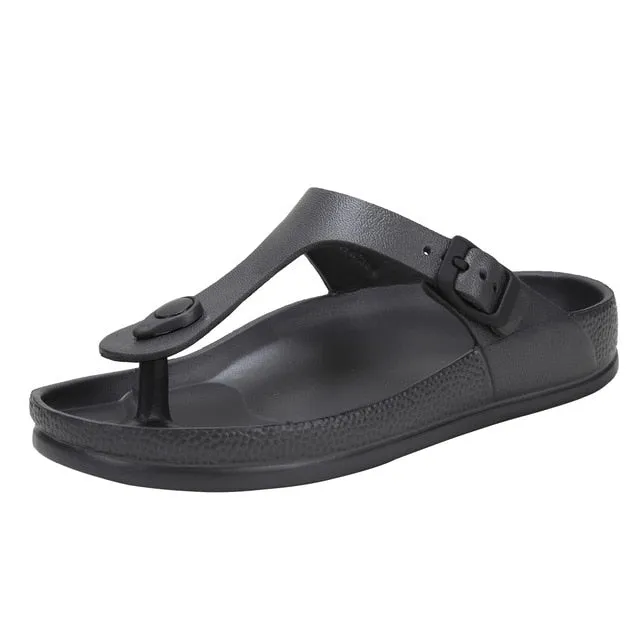 Cuzcare Women Leisure Orthopedic Sandals Adjustable Thong Flip-flops