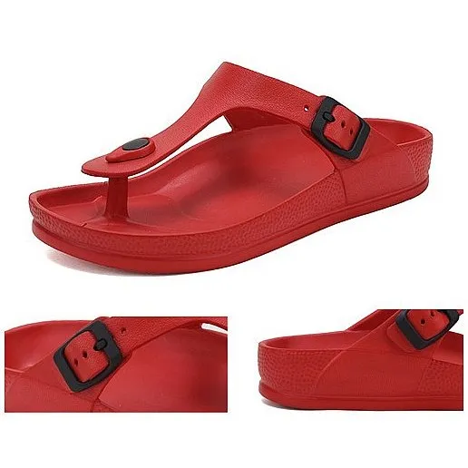 Cuzcare Women Leisure Orthopedic Sandals Adjustable Thong Flip-flops
