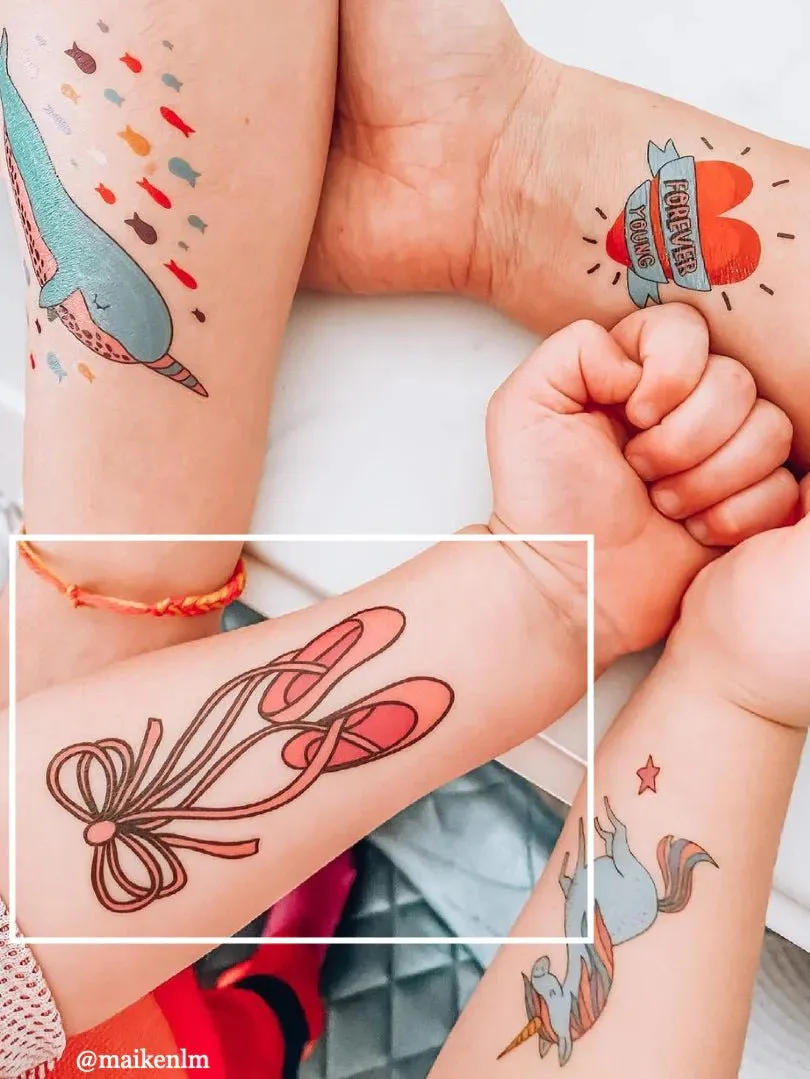 Ducky Street Pointe Temporary Tattoos
