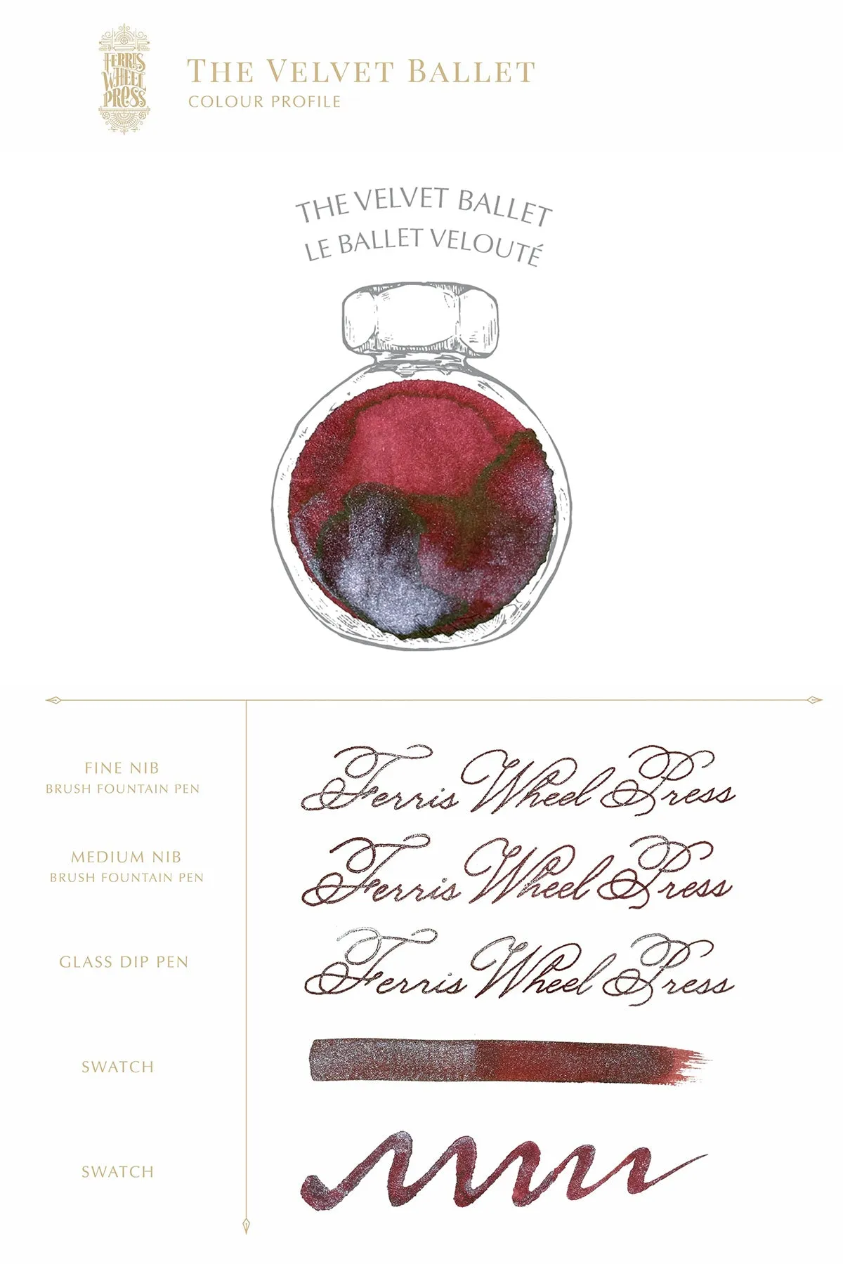 Ferris Wheel Press Bottled Ink Velvet Ballet