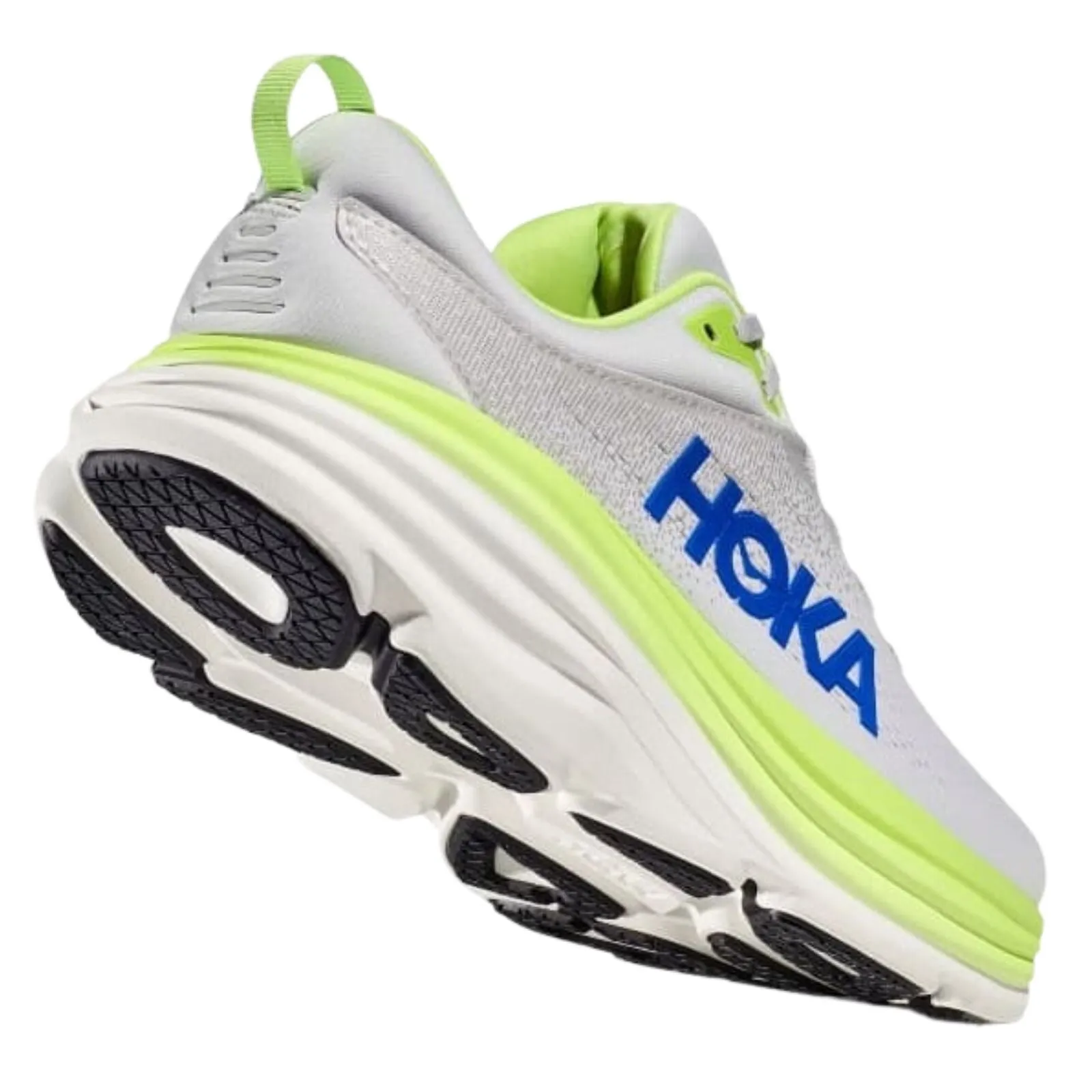 Hoka Bondi 8 Mens Running Shoes in Stardust / Lettuce (2023) - US 11.5