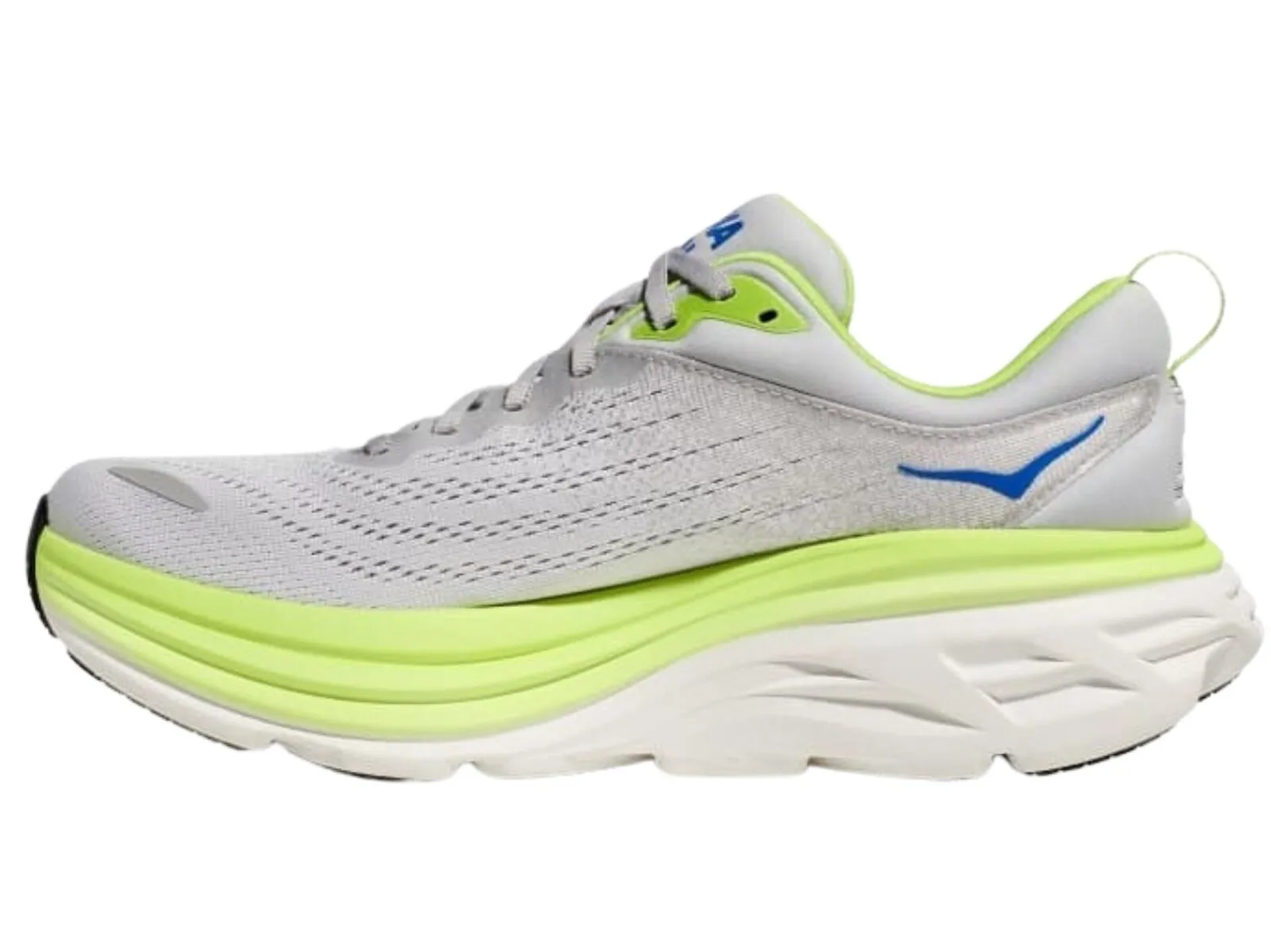 Hoka Bondi 8 Mens Running Shoes in Stardust / Lettuce (2023) - US 11.5