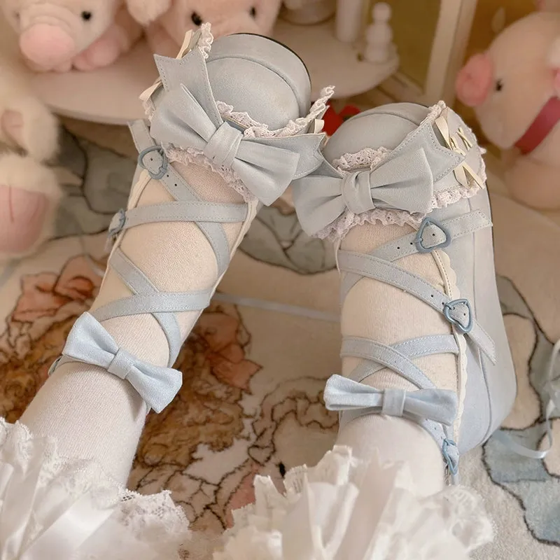 Kawaii Sweet Doll Style Lolita Thick-soled Shoes