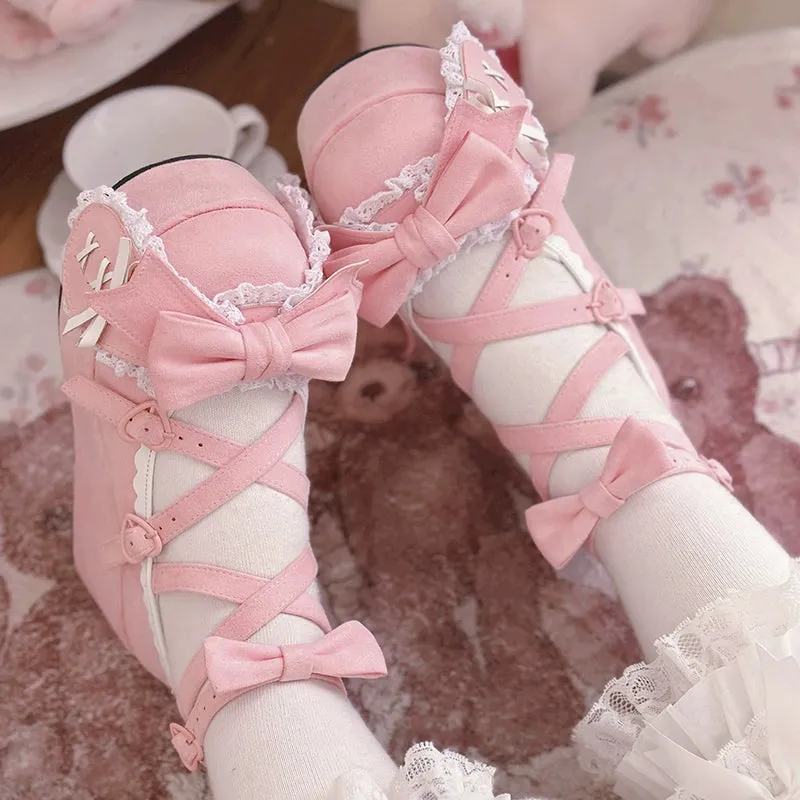 Kawaii Sweet Doll Style Lolita Thick-soled Shoes