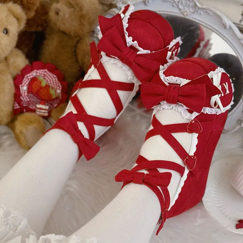 Kawaii Sweet Doll Style Lolita Thick-soled Shoes