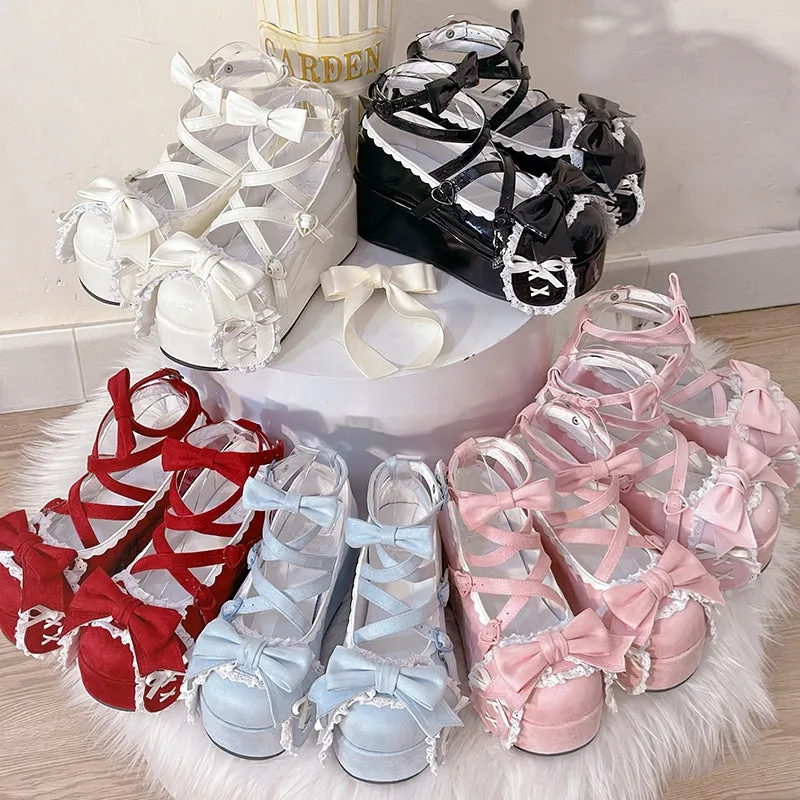 Kawaii Sweet Doll Style Lolita Thick-soled Shoes