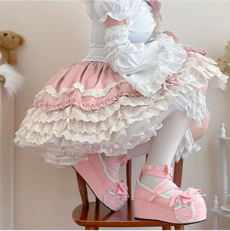 Kawaii Sweet Doll Style Lolita Thick-soled Shoes