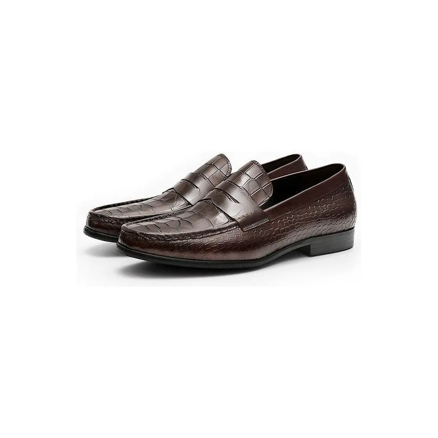 Luxury CrocTex Slip On Brogues Loafers
