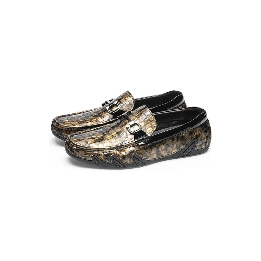 MooLuxe Alligator Slip-On Loafers