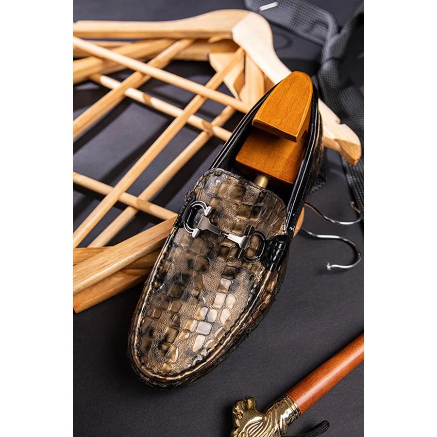 MooLuxe Alligator Slip-On Loafers