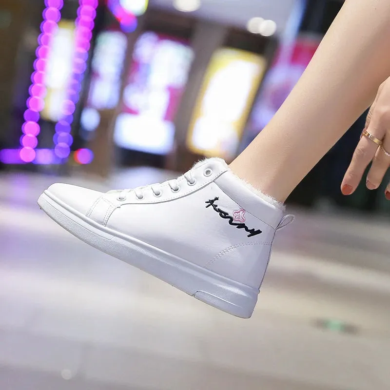 New Lace Up Women Sneakers Snow Ankle Boots