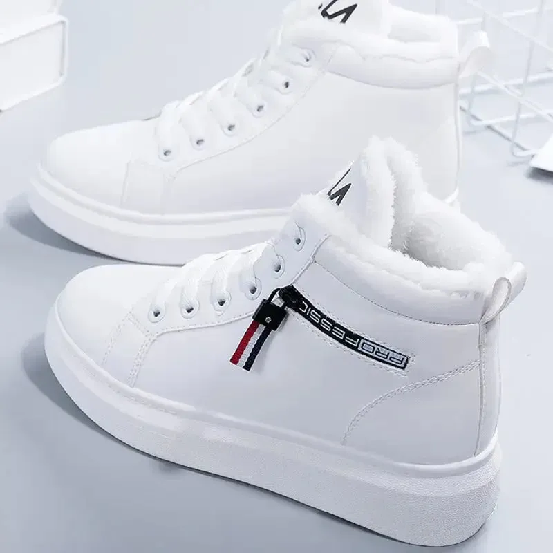 New Lace Up Women Sneakers Snow Ankle Boots