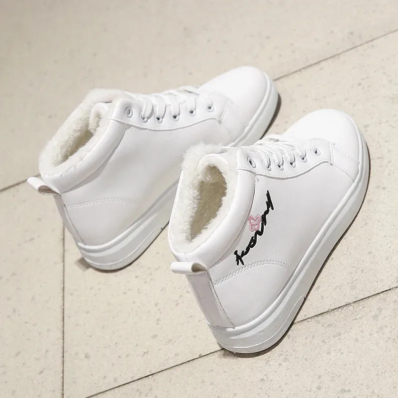 New Lace Up Women Sneakers Snow Ankle Boots