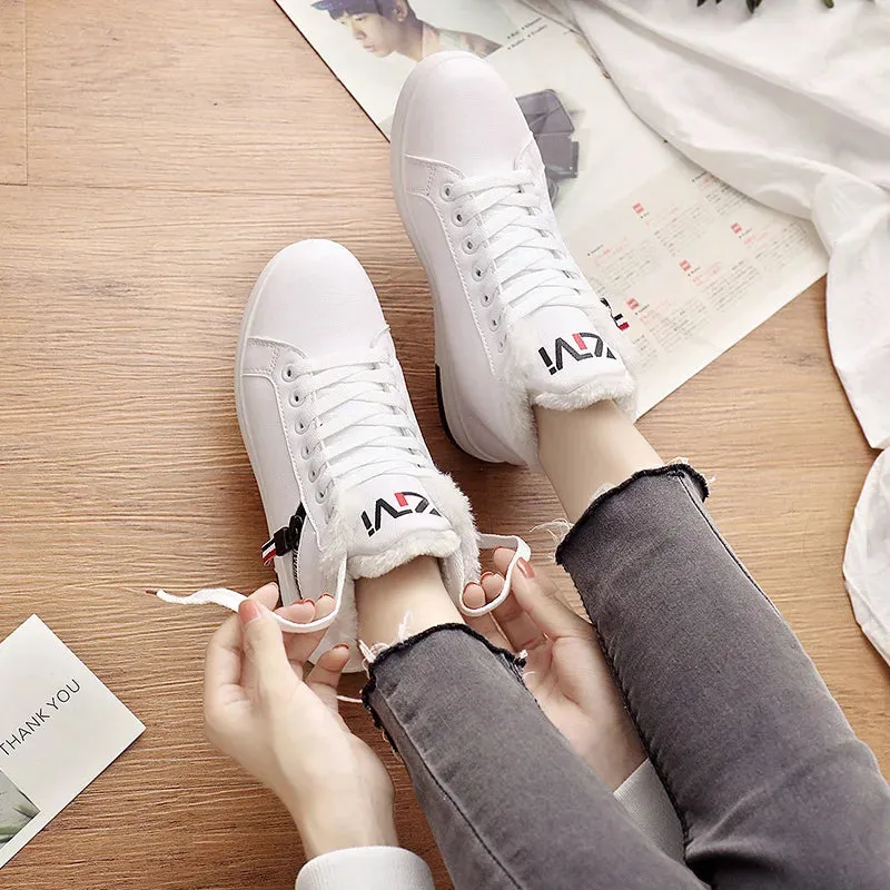 New Lace Up Women Sneakers Snow Ankle Boots