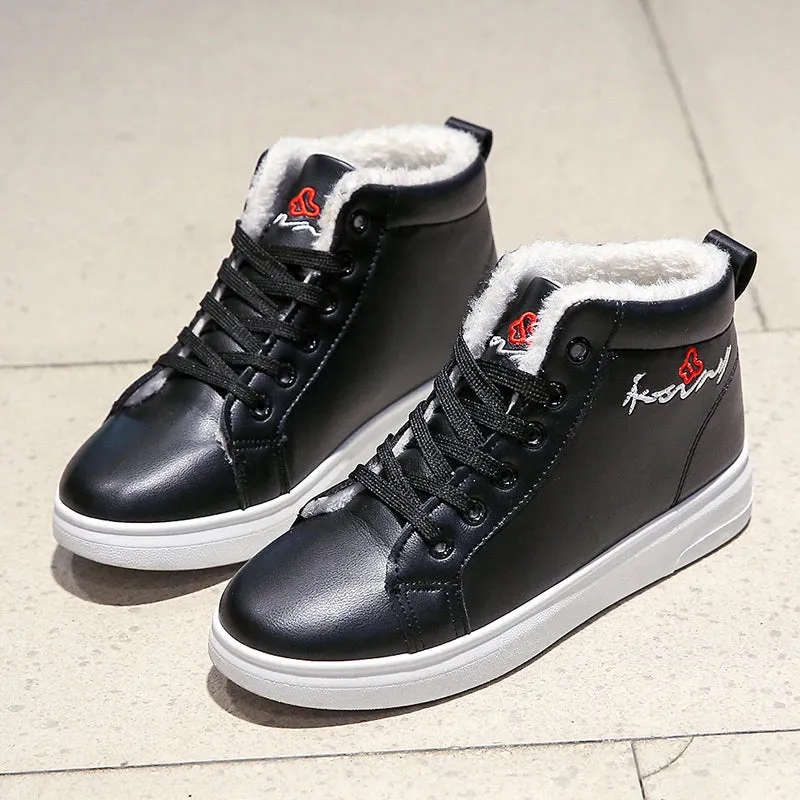 New Lace Up Women Sneakers Snow Ankle Boots