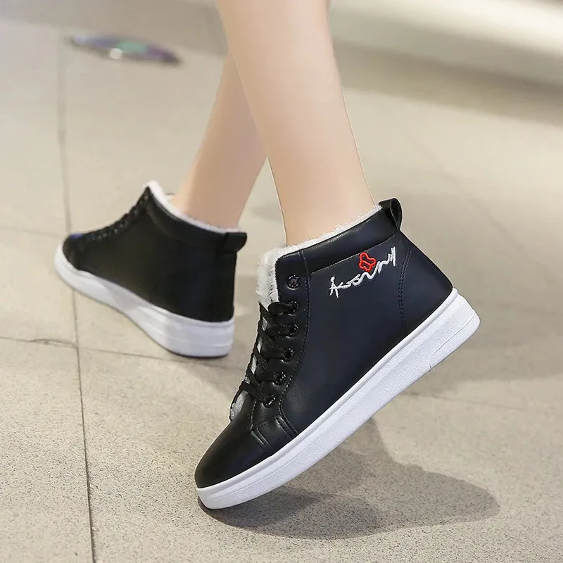 New Lace Up Women Sneakers Snow Ankle Boots