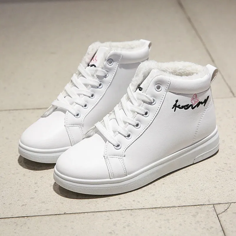 New Lace Up Women Sneakers Snow Ankle Boots