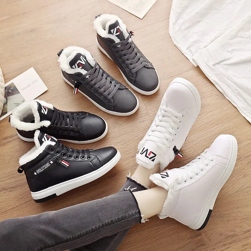 New Lace Up Women Sneakers Snow Ankle Boots