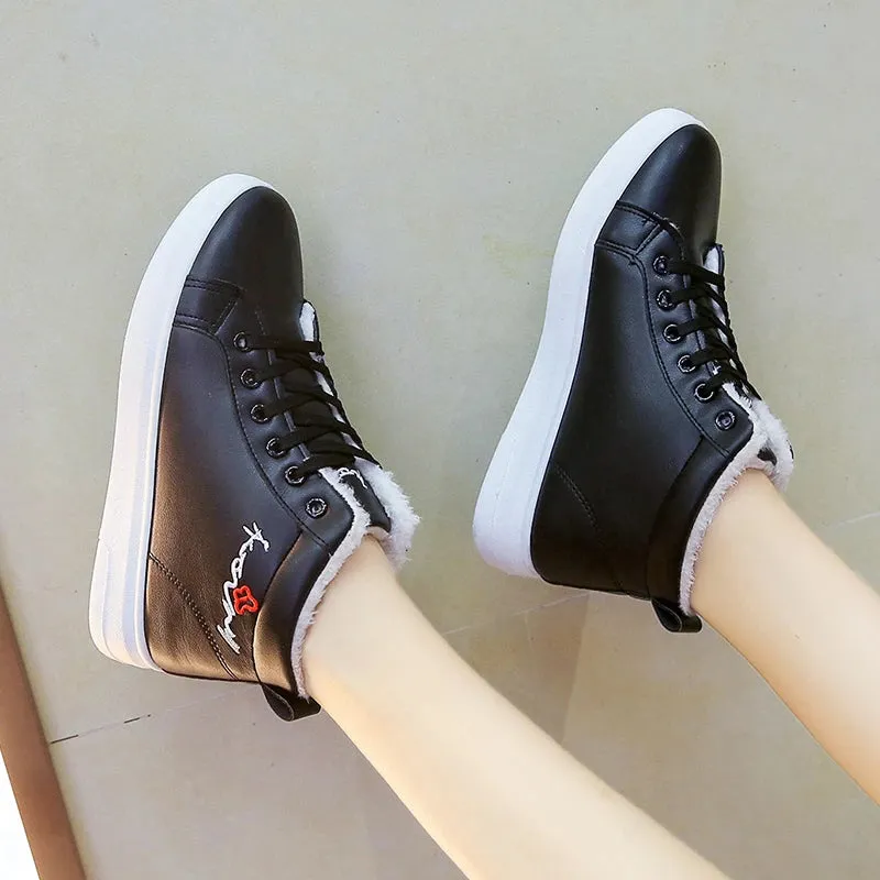 New Lace Up Women Sneakers Snow Ankle Boots