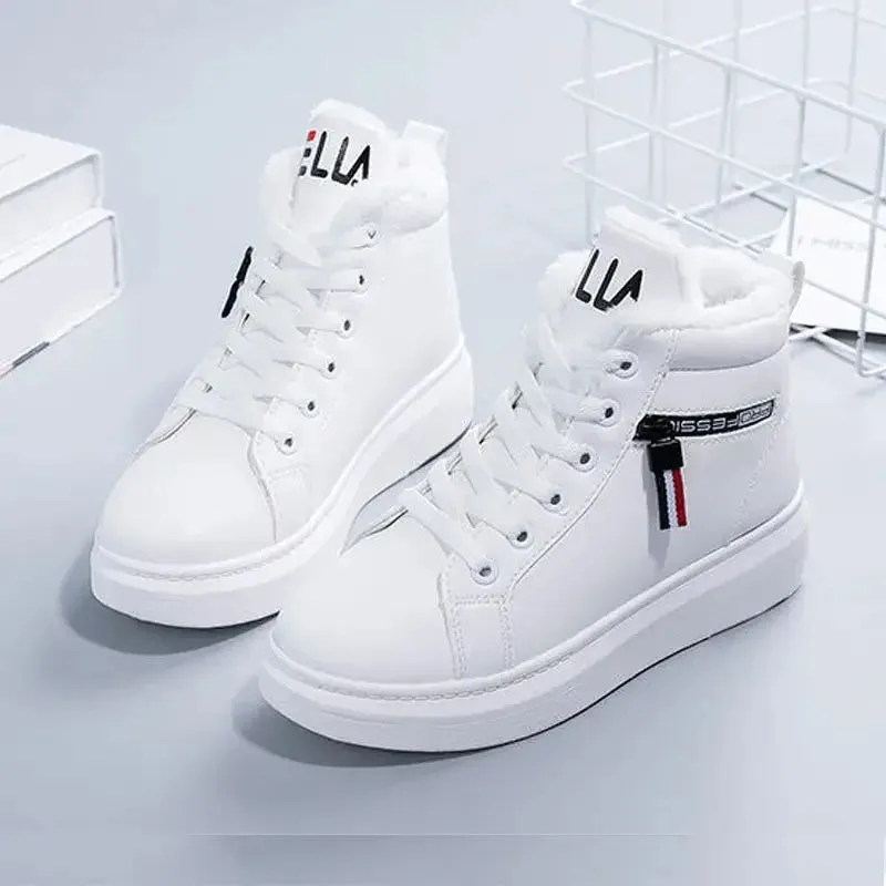 New Lace Up Women Sneakers Snow Ankle Boots