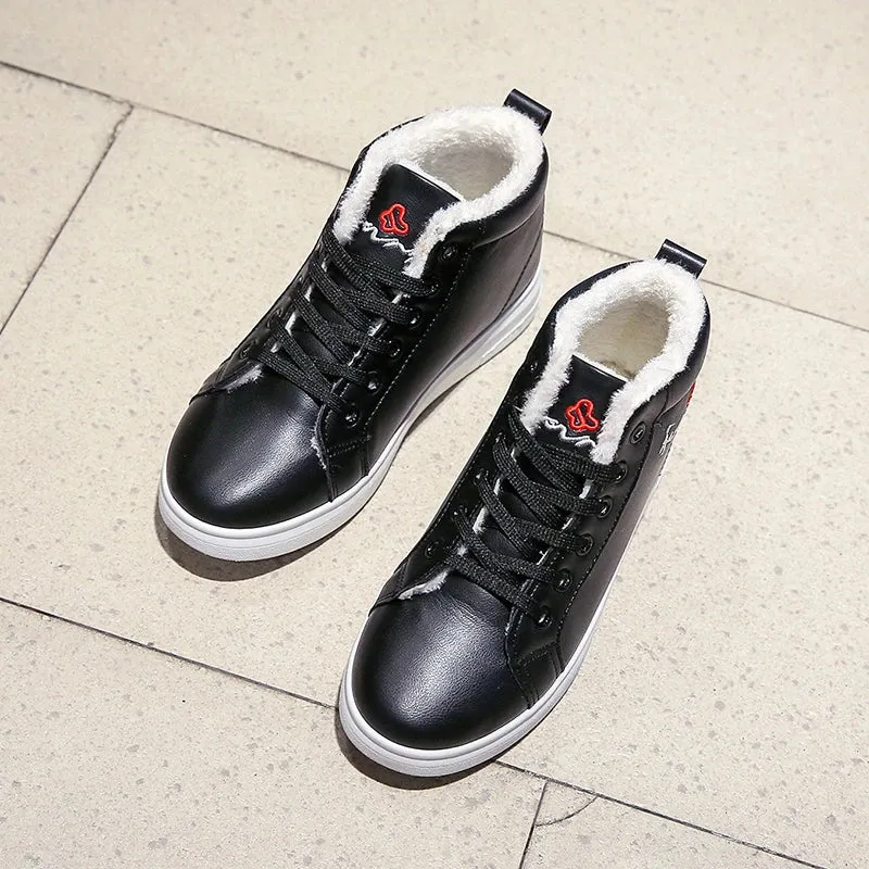 New Lace Up Women Sneakers Snow Ankle Boots