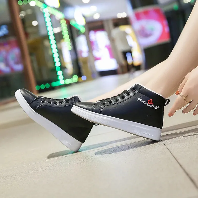 New Lace Up Women Sneakers Snow Ankle Boots