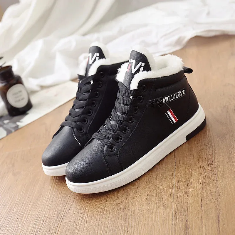 New Lace Up Women Sneakers Snow Ankle Boots