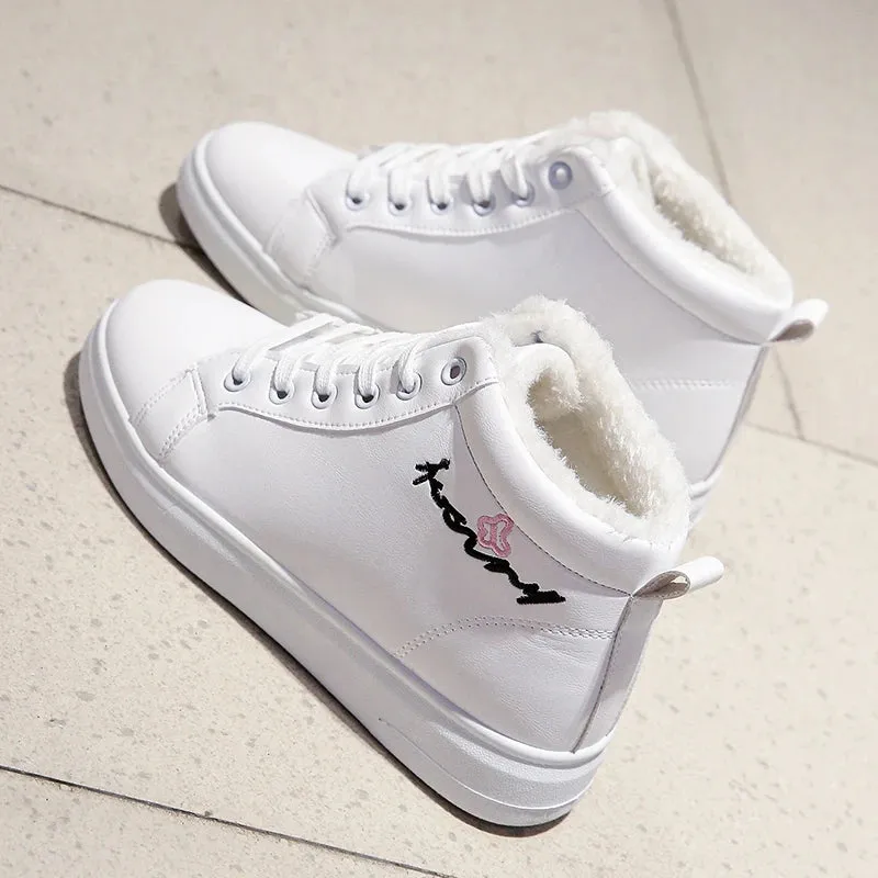 New Lace Up Women Sneakers Snow Ankle Boots