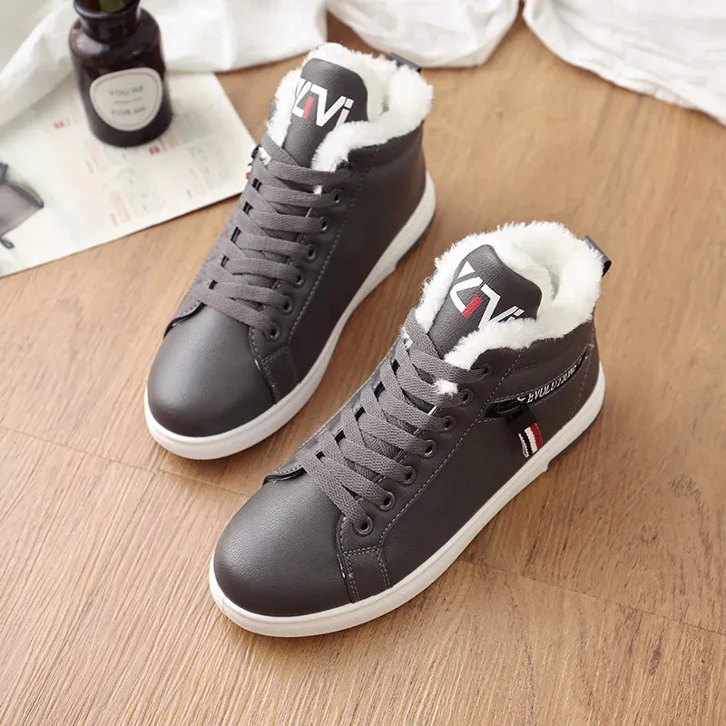 New Lace Up Women Sneakers Snow Ankle Boots