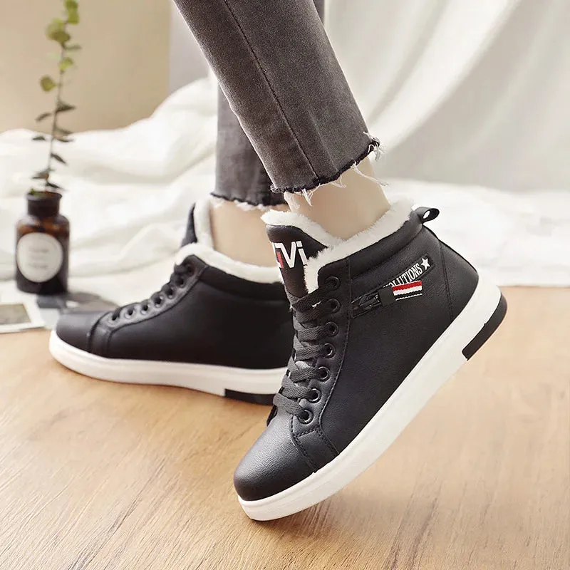 New Lace Up Women Sneakers Snow Ankle Boots