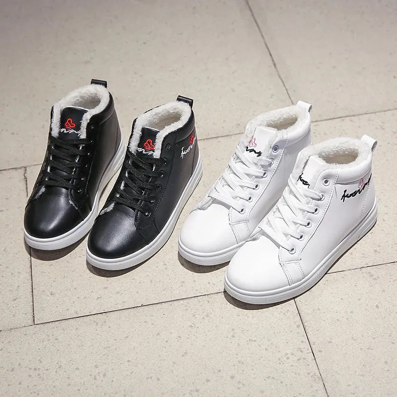 New Lace Up Women Sneakers Snow Ankle Boots