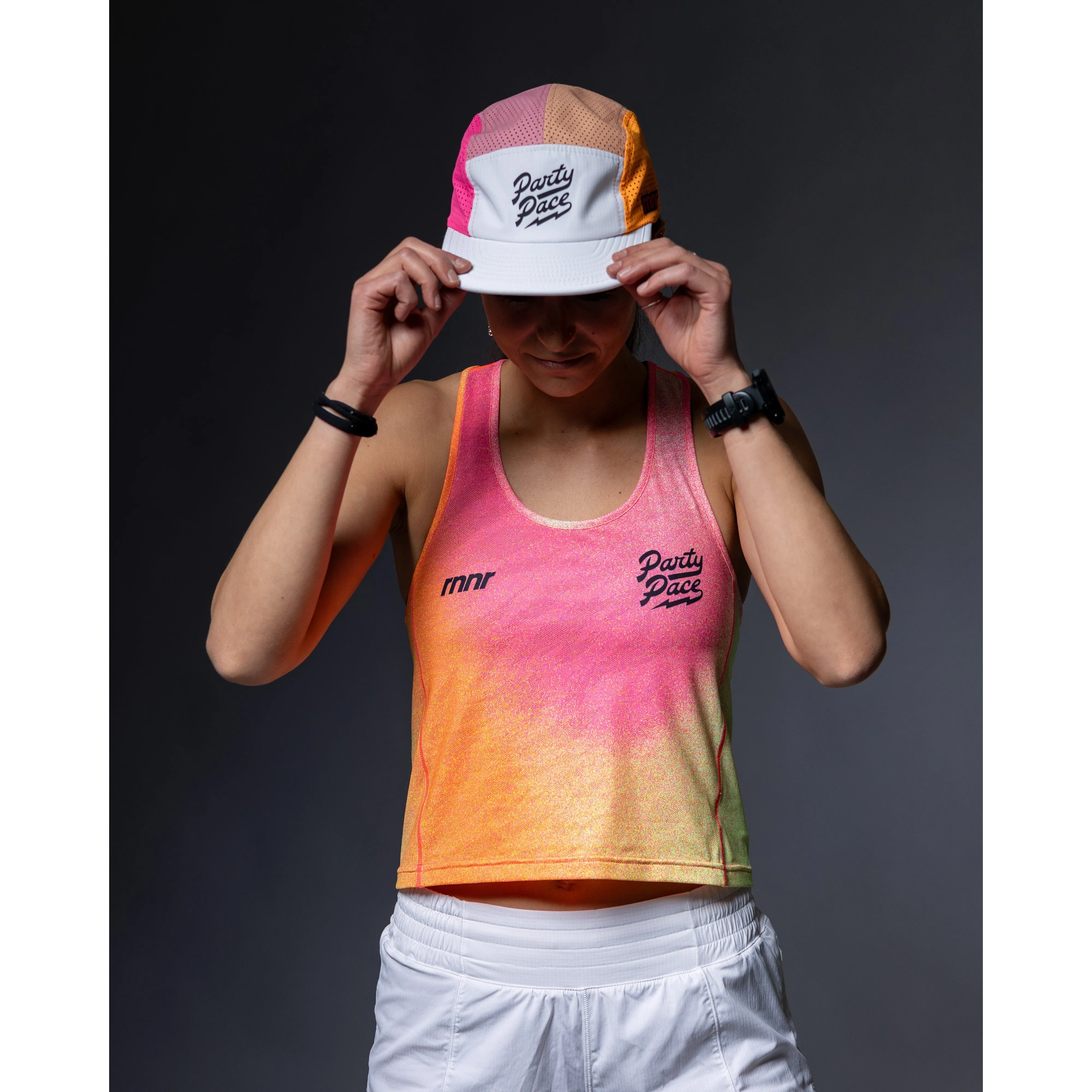 Rnnr Pacer Hat - Party Pace Pink and Orange