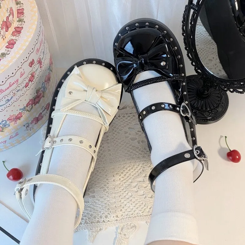 Sweet Cool Style Bow Thick Sole Lolita Shoe