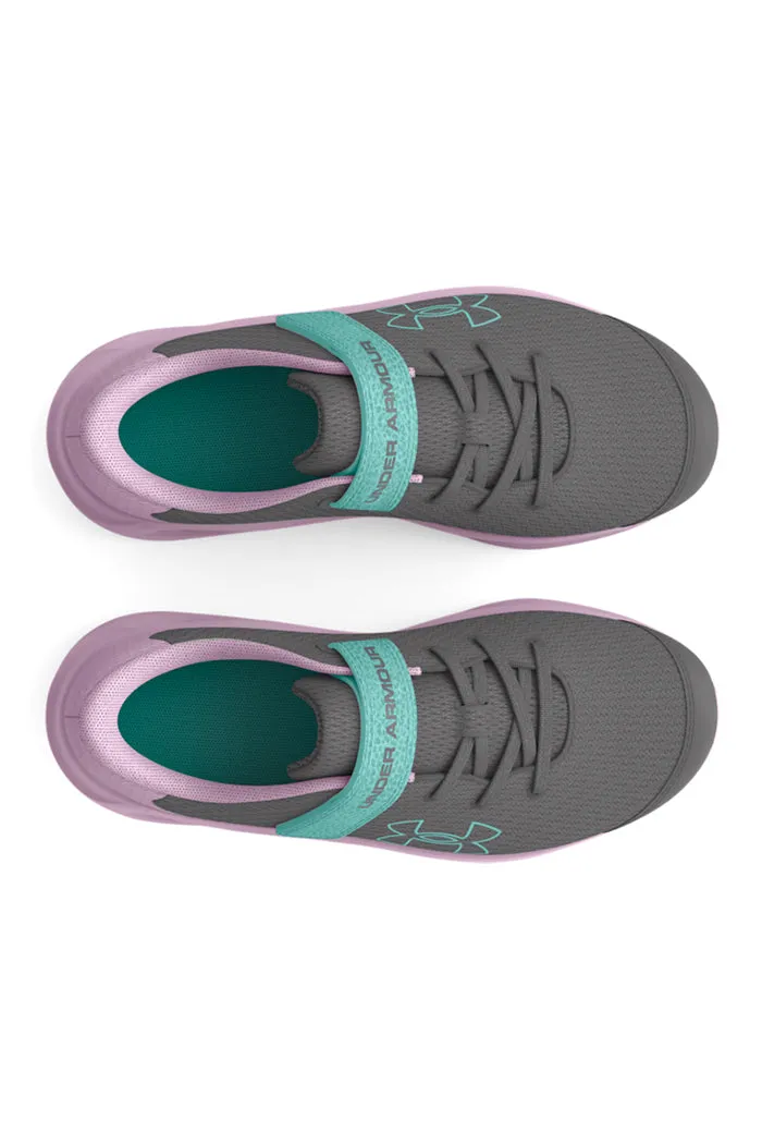 Under Armour Girls' Pre-School UA Pursuit 3 AC Big Logo Running Shoes